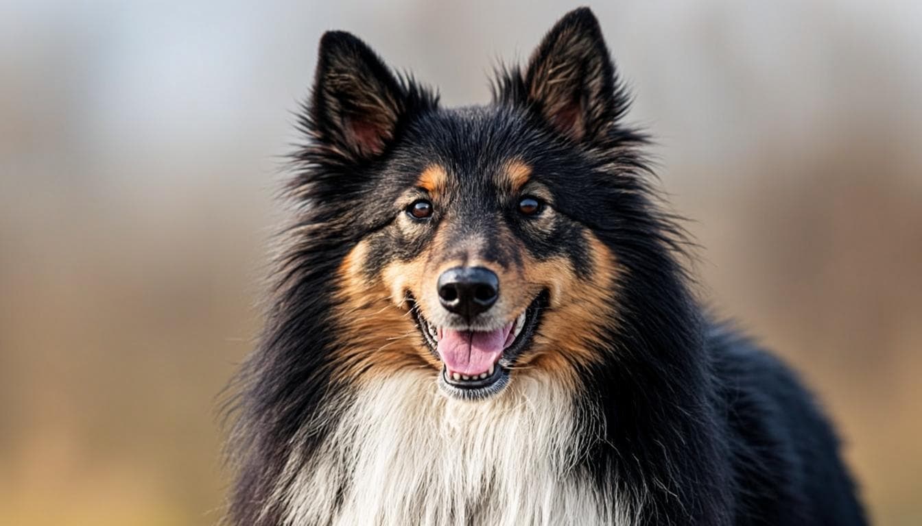 A Biewer Terrier looking up affectionately at its family