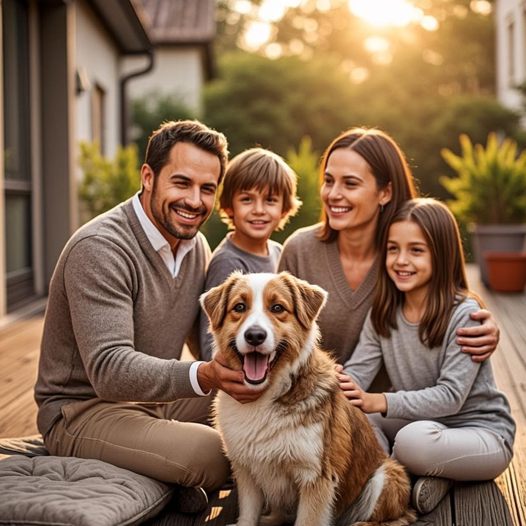 The Naidoo Family with their Biewer Terrier Luna